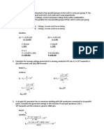 DC motor voltage, current and power calculations