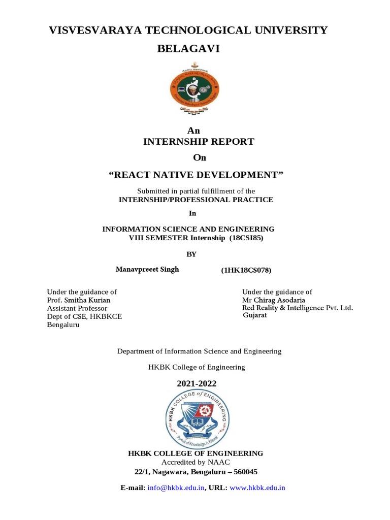 Internship Report Final | PDF | Java Script | World Wide Web