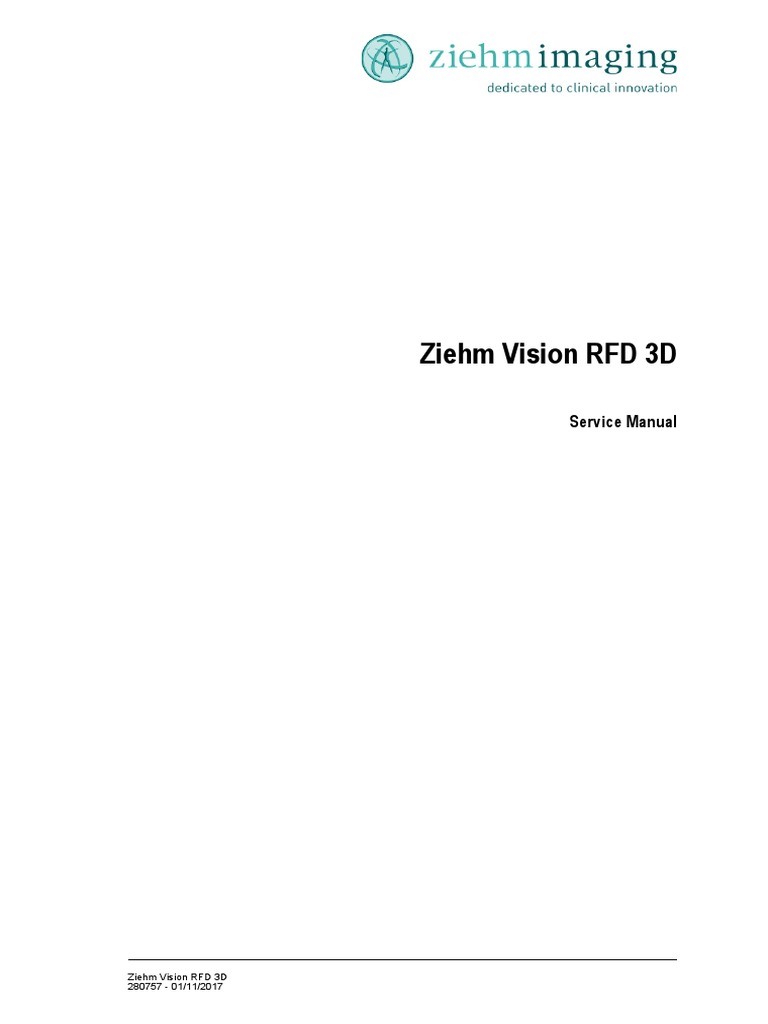 Ziehm Vision RFD 3D Service Manual PDF Power Supply Health