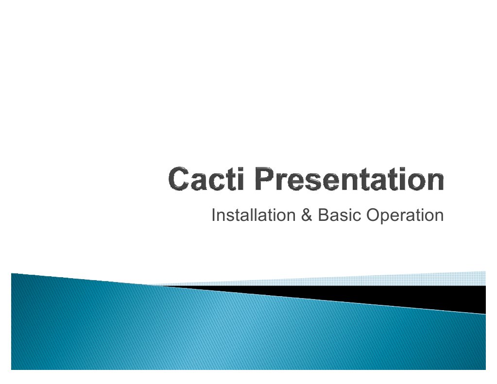 Cacti Presentation | PDF