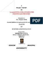 "Marketing Strategies For Footwear Industry: Master OF Business Administration