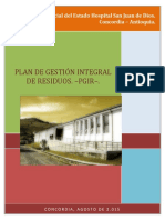 Plan de Gestión Integral de Residuos. - Pgir