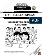 Epp - Tle Learning Zip Pagsasaayos NG Sirang Kasuotan: Elementary