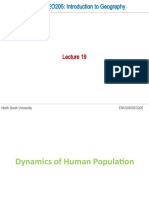 Lecture 19 - Trends and Dynamics of Human Population