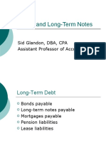 Bonds and Long-Term Notes: Sid Glandon, DBA, CPA Assistant Professor of Accounting
