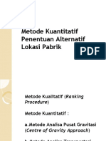 Metode Kuantitatif Penentuan Lokasi