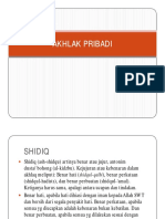 AKHLAK PRIBADI SHIDIQ DAN AMANAH