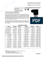 Industrial Pressure Transmitters Type S-10 - Vacuum To 60,000 PSI