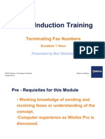 WDCS Induction Training: Terminating Fax Numbers