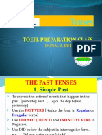 Toefl Preparation Class: Tenses