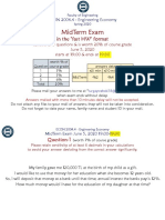 Midterm Exam: in The "Fast HW" Format