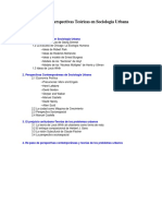 Perspectivas Teóricas en Sociología Urbana