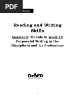 MODULE 5 Week 14 Lessons 5 and 6 Writing A Position Paper and Resume