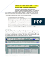 Unordered Material Receipts Process-Receiving Without Approved PO