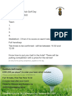 Parley Cricket Club Golf Day 2022 Entry Form