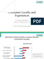 Consumer Loyalty and Experiences: Consumer Behavior Term 5, PGPM 2021-22 Prof. Suresh Ramanathan