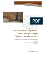 Construction of Biogas Digesters in South Africa by Pasman - Roy