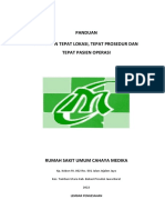 Panduan Kepastian Tepat Lokasi, Tepat Prosedur Dan Tepat Pasien Operasi