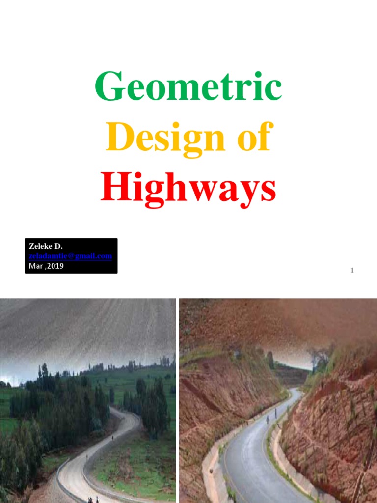 Part II Geometric Design of Highways PDF Road Traffic