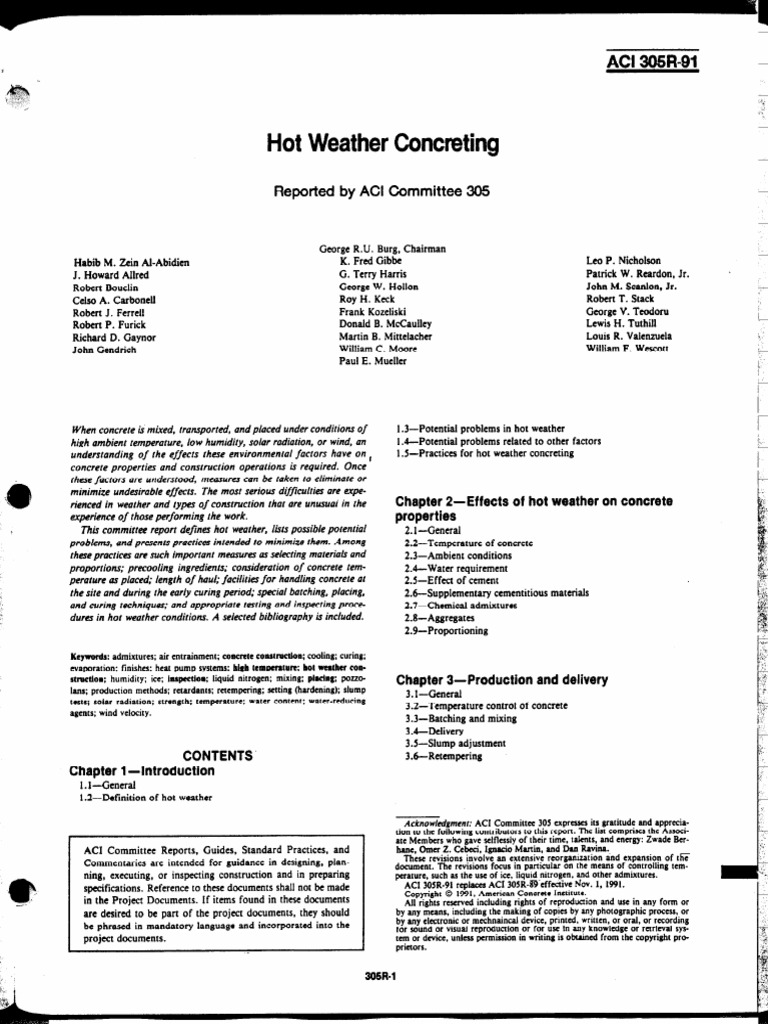 Aci305 R91 | PDF