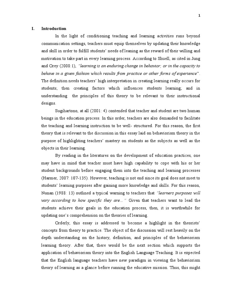 APPLYING BEHAVIORAL LEARNING THEORY IN THE CLASSROOM PDF visual data 5