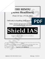 Shield IAS News Headlines (31 JAN-06 FEB 2022)