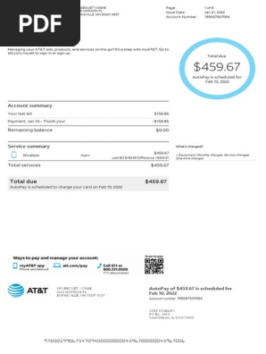 Phone Bill Jan 2022