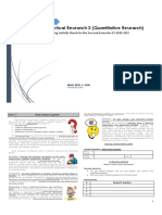 Practical Research 2 (Quantitative Research) : Learning Activity Sheets For The Second Semester SY 2020-2021