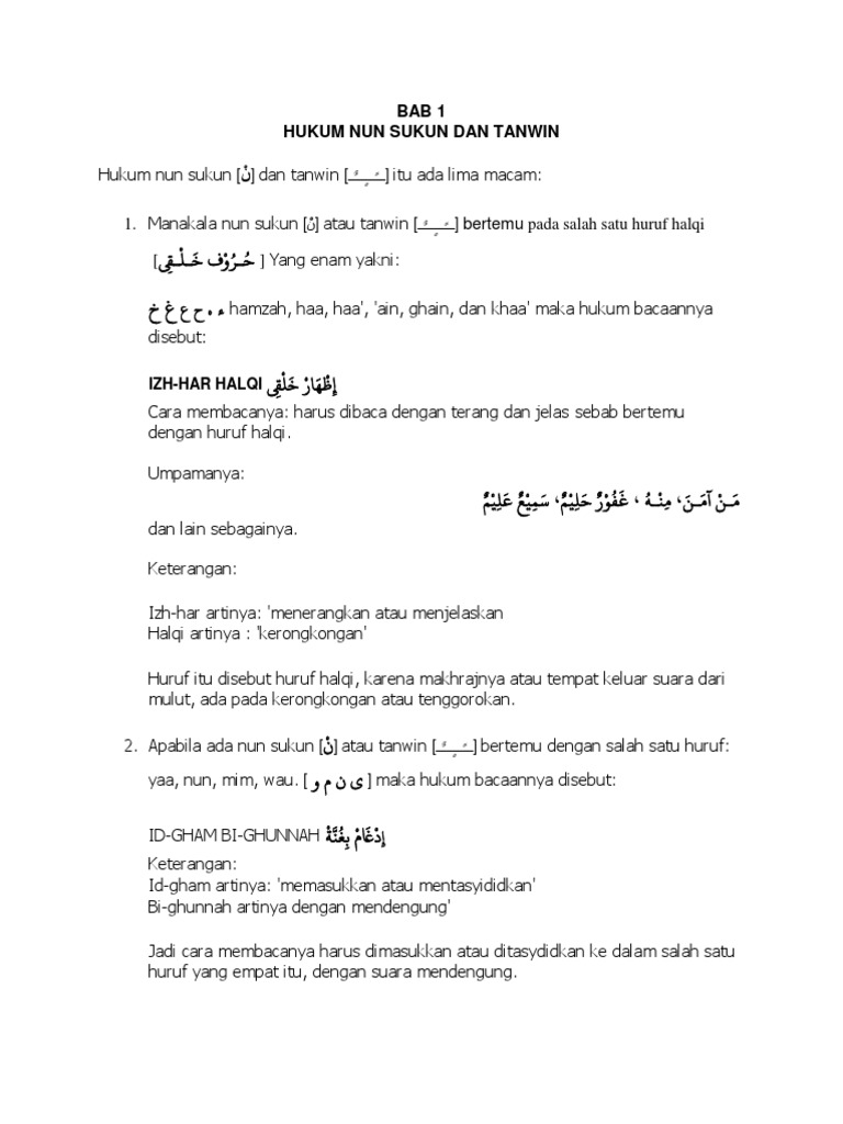Materi Tajwid Kelas 2 SD | PDF