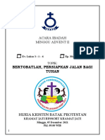 Minggu Advent Ii 05 Desember 2021 Bahasa Indonesia PKL 09.00 Baptisan Kudus