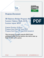 Live Notes Ai SL Math Bridge Program 2022