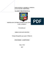 Sistema de Control Interno para Exportación de Cafe A Europa