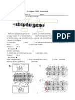 Engine OH Assembly: Enter The Name of Each Part of The Camshaft