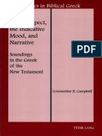 (Studies in Biblical Greek 13) Constantine R. Campbell - Verbal Aspect, The Indicative Mood, and Narrative - Soundings in The Greek of The New Testament-Peter Lang Publishing (2007)