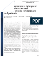 美学种植评估：患者和医生的主观和客观指标