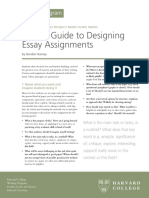A Brief Guide To Designing Essay Assignments: Writing Program