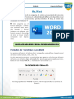 Ficha 02 - Formatos en Word