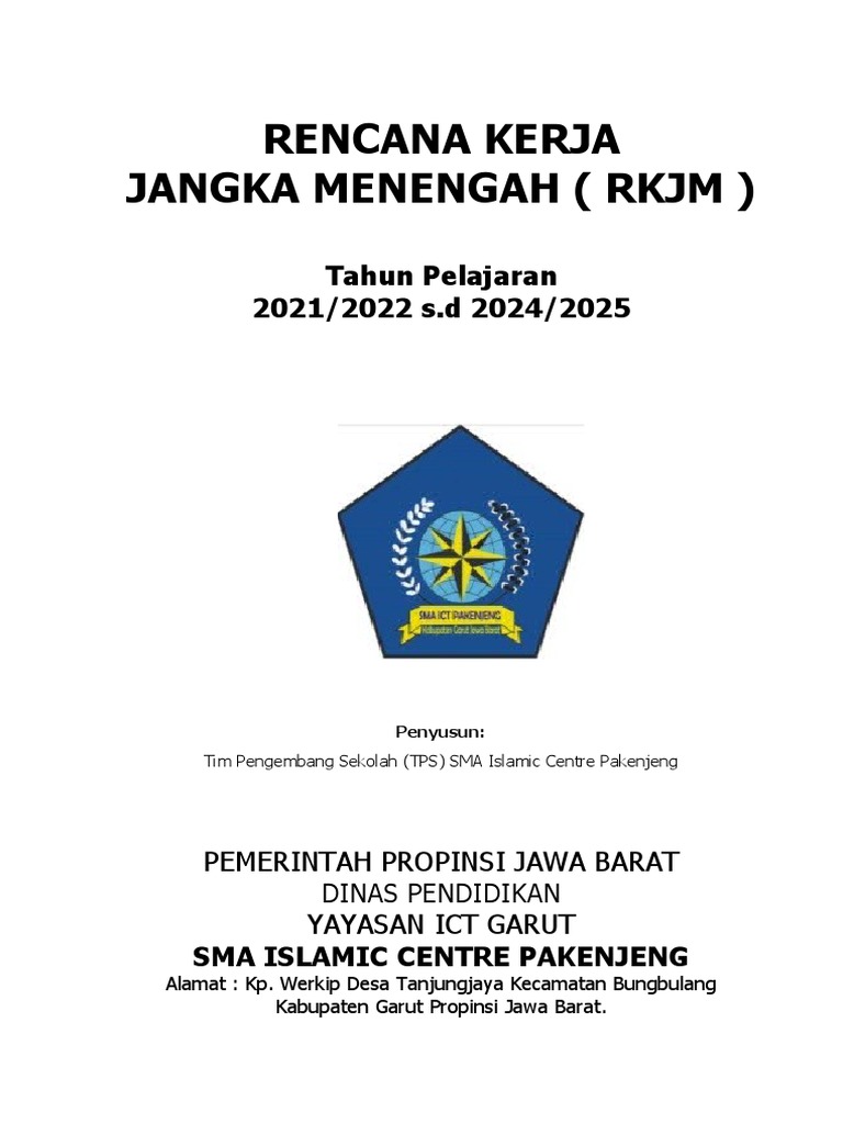 RKJM SMA Islamic Centre Pakenjeng 2021-2025 | PDF | Karier & Perkembangan