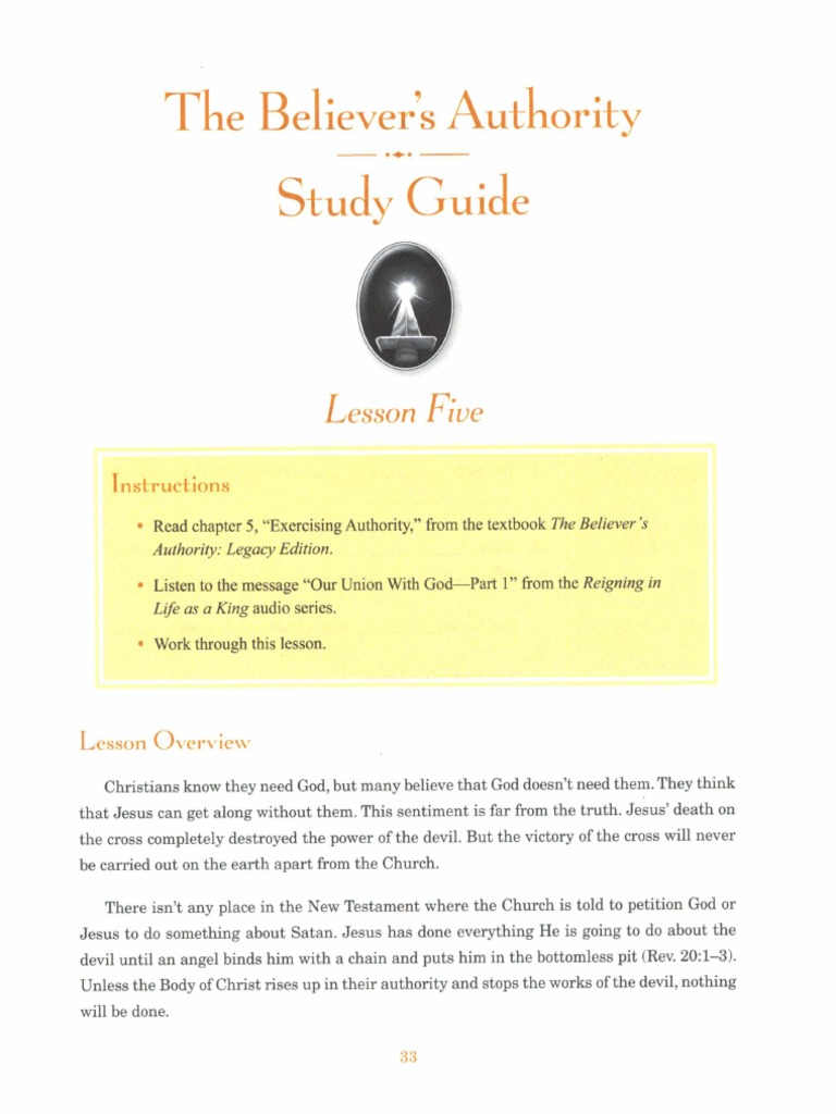 Believers Authority 500 PDF