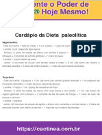 Cardápio Da Dieta Paleolítica