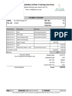 Smiles & Stars Hospitality Online Training Services: Payment Voucher