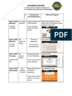 Olivarez College Tourism Training Schedule