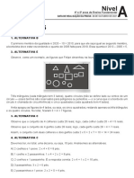 Soluções de prova com questões de matemática e raciocínio lógico