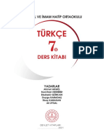2021-2022 7. Sınıf Türkçe Ders Kitabı - MEB-Ahmet AKGÜL