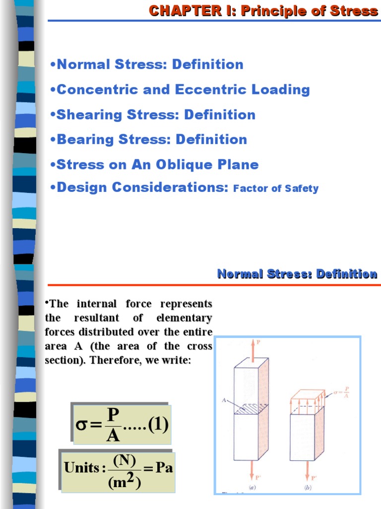 Normal Stress: Definition - Concentric and Eccentric Loading - Shearing ...