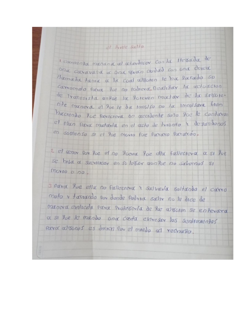 Actividad Del Cuento Triple Salto PDF