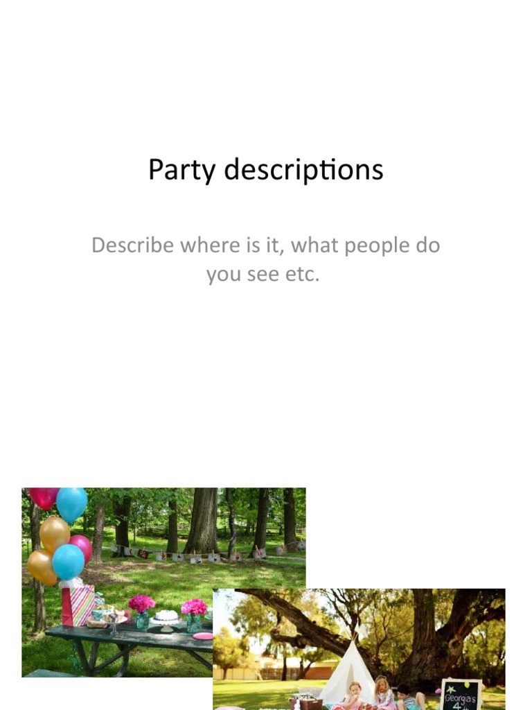 Birthday Party Descriptions PDF