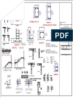 Detalles de Vigas: Columna C Esc. 1:10 Viga V-1