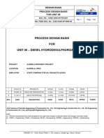Process Design Basis FOR Unit 06 - Diesel Hydrodesulphurization Unit