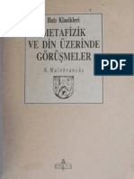1497 Metafizik - Ve - Din - Uzerine - Gorushmeler N.Malebranche Chev Bedie - Akarsu 1997 178s